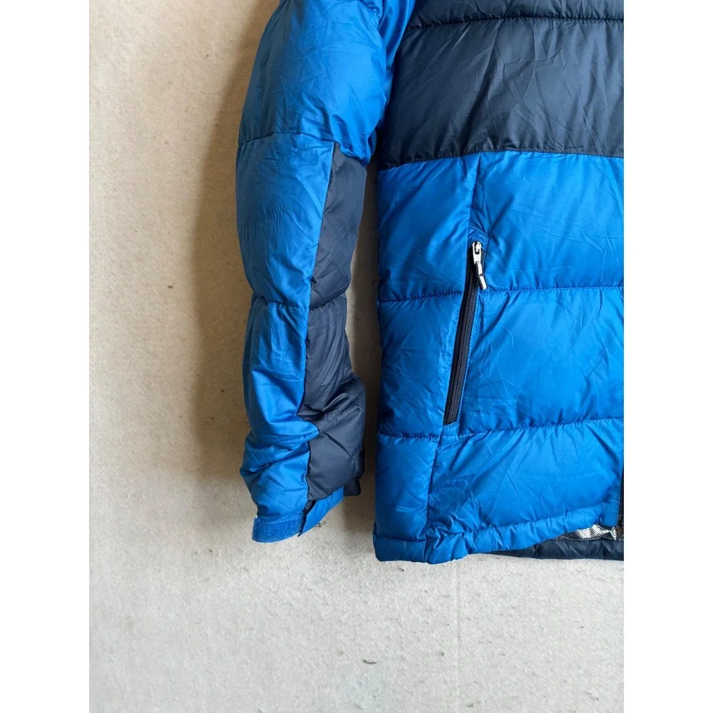 Columbia Powder Lite Hooded Puffer Jacket Blue Navy Boys Large 14/16 SY9338